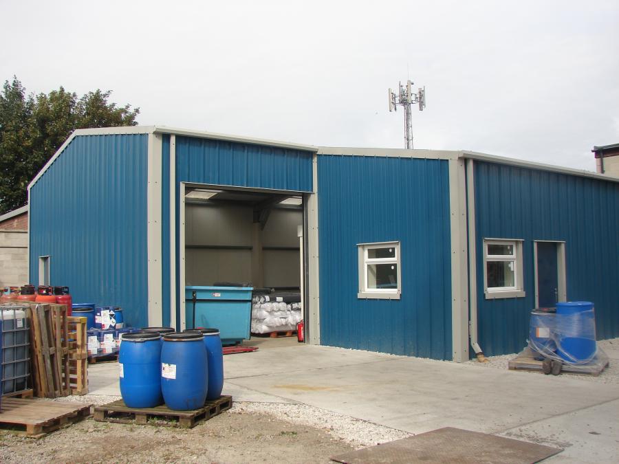 A large roller door allowing ease of access for supplies of materials or machinery
